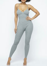 Hera Collection Duster Jumpsuit Set (Heather Grey) 22355