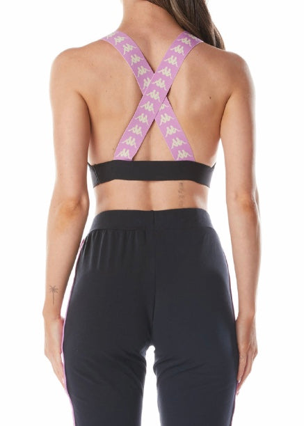 Kappa 222 Banda Camylnaz Bra (Black Smoke/Violet) 341C3LW-A00