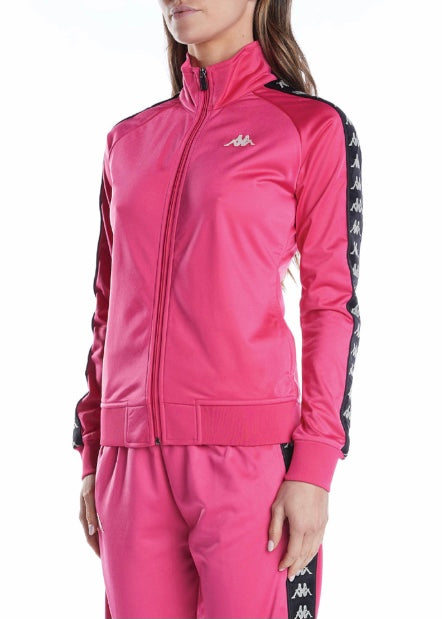 Kappa 222 Banda Wanniston Slim Track Jacket (Pink/Black) 301PSC0-D3B