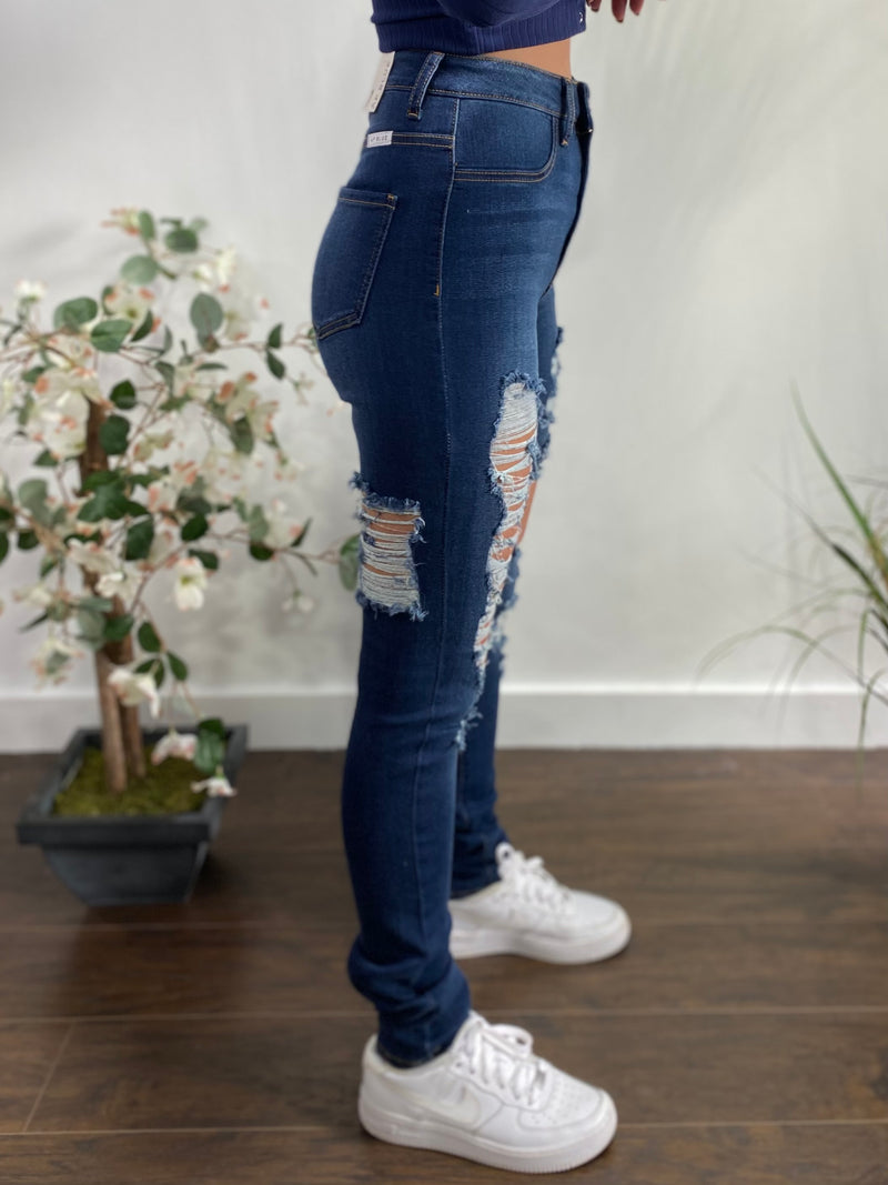 Aphrodite High Rise Skinny Jeans (Dark Blue) AP4558