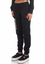 Kappa Authentic Glitty Sweatpants (Black Smoke/Pink Lt/Red Cherry) 34187NW