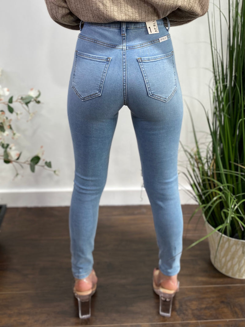 Aphrodite High Rise Skinny Jeans (Light Blue) AP4451