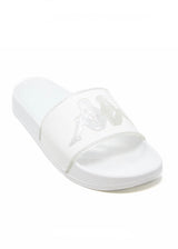 Kappa Authentic Aqua 1 Slides (White/Silver) 3118CBW