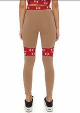 Kappa 222 Banda Bowman Leggings (Brown/Red) 32156NW