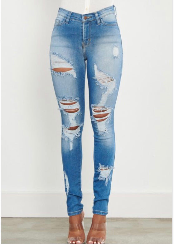 Vibrant Denim Skinny Jeans (Medium Stone) MP1838