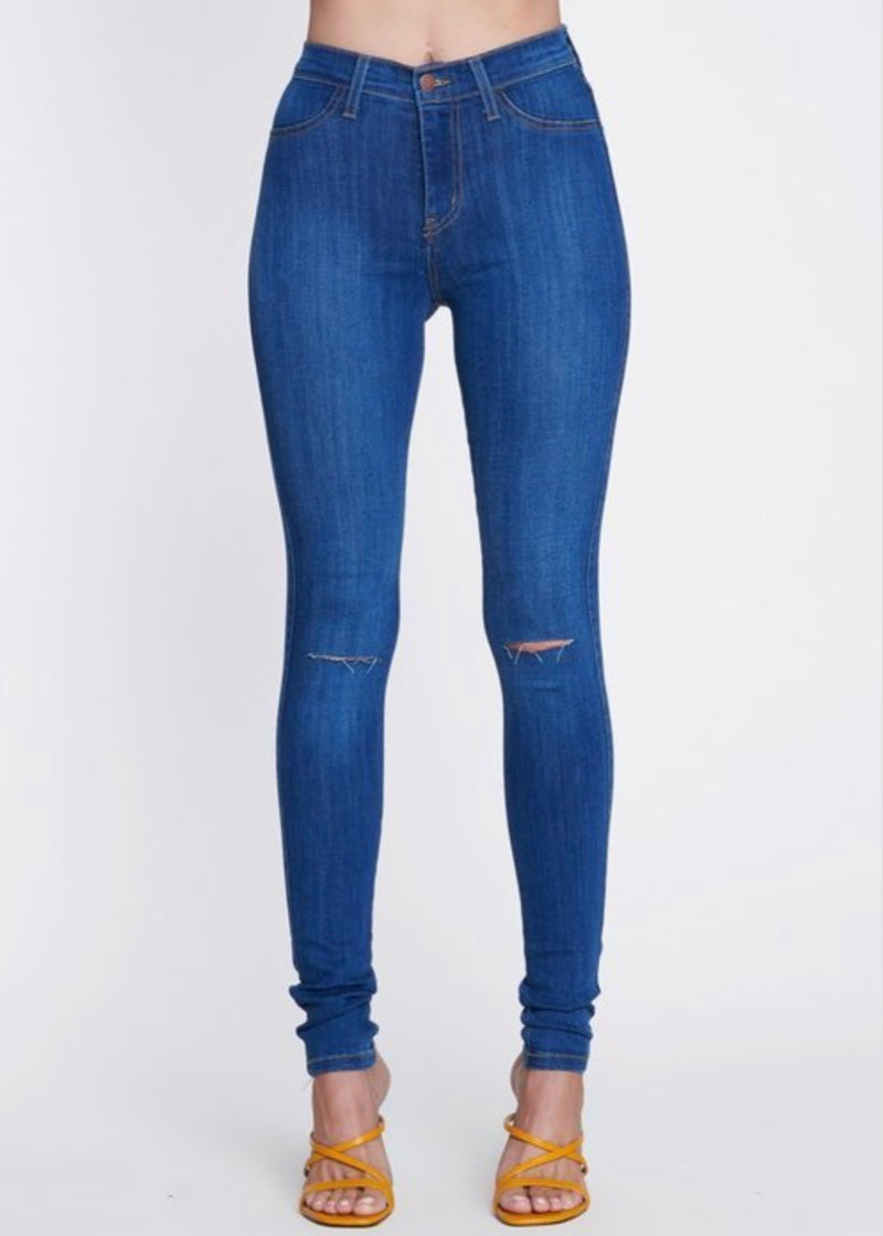 Vibrant Not So Basic Skinny Jeans (Medium Stone) P831