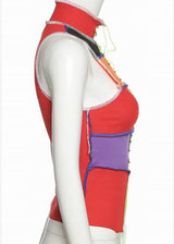 SJK Fashion Sleeveless Vest Top (Red) T43602