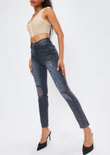 Vibrant Summer Night Skinny Jeans (Grey Stone) MP1807