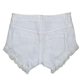 Aphrodite Frayed Shorts W/ Whiskers (White) AP6226F