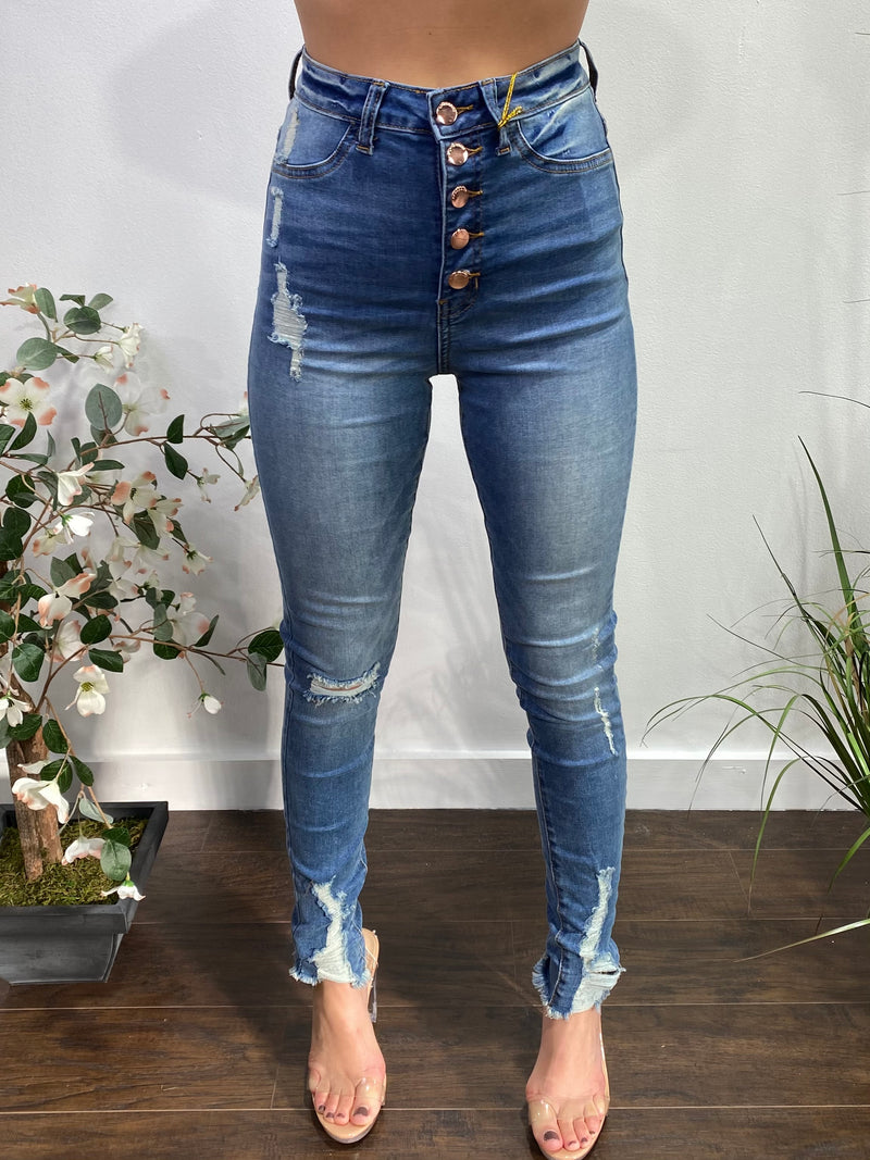 Aphrodite High Rise Skinny Jean (Medium Blue) AP4639