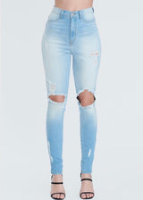 Vibrant Look At Me Now Skinny Jeans (Light Stone) P1841