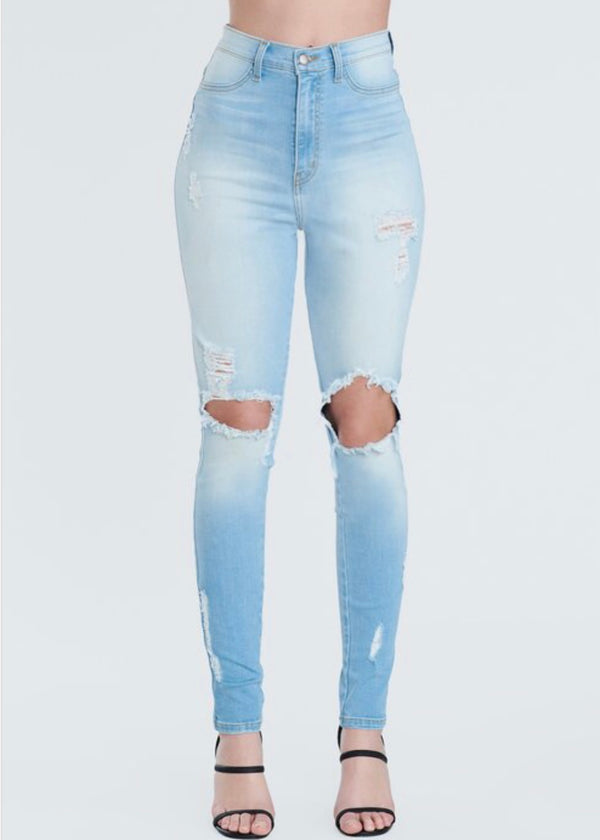 Vibrant Look At Me Now Skinny Jeans (Light Stone) P1841