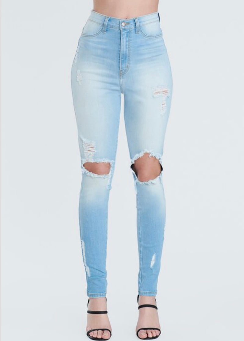 Vibrant Look At Me Now Skinny Jeans (Light Stone) P1841