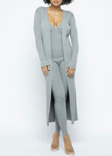 Hera Collection Duster Jumpsuit Set (Heather Grey) 22355