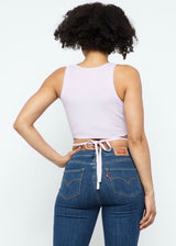 Hera Collection Wrap Around Button Crop Top (Lavender) 22459