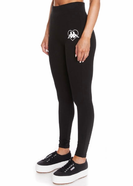 Kappa Authentic Tarnow Leggings (Black/White Bright) 34167WW