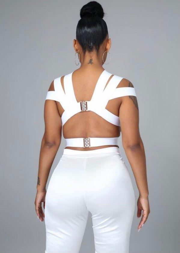 My Boo Tie Alert Top (White) GH20137