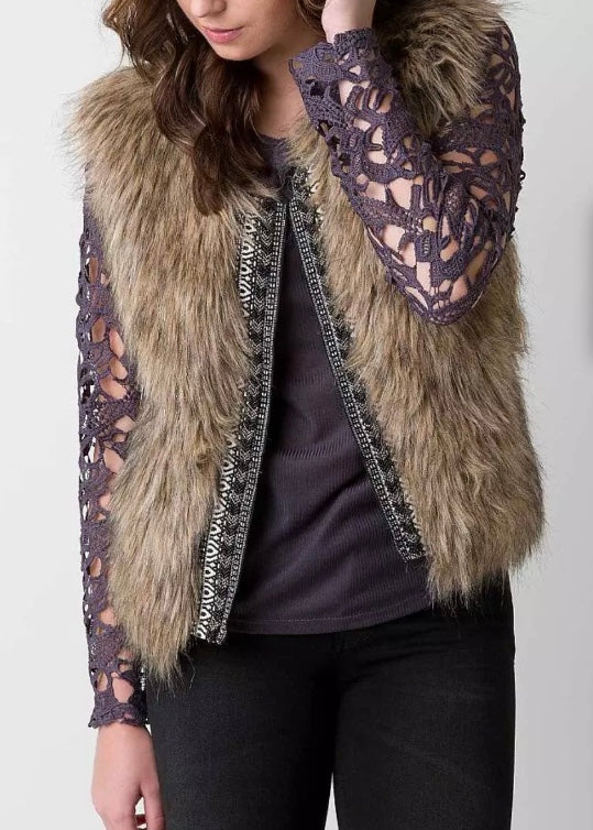 Miss Me Fur Vest (Brown)