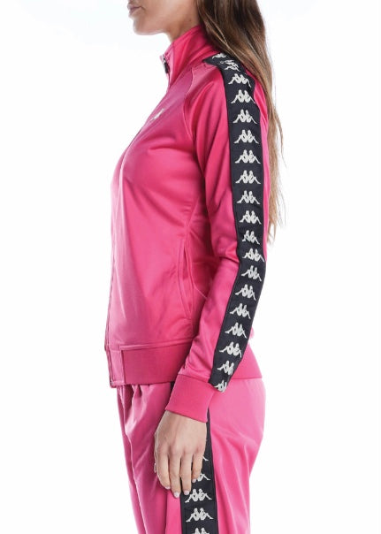 Kappa 222 Banda Wanniston Slim Track Jacket (Pink/Black) 301PSC0-D3B