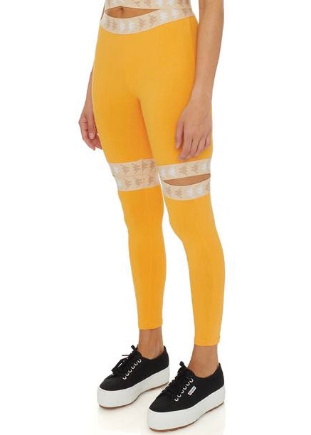 Kappa 222 Banda Bowman Leggings (Orange/Beige) 32156NW