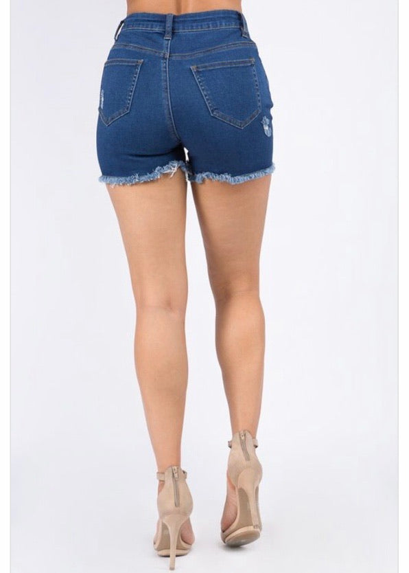 American Bazi Distressed Denim Shorts (Blue) RSS-20165