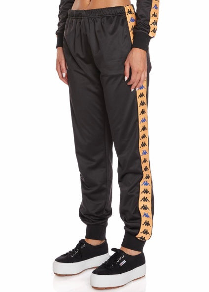 Kappa 222 Banda Wrastory Trackpants (Black/Orange/Blue) 38127KW