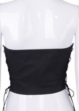 Awesome J Eyelet Bra W/ Side Straps Stable Top (Black) LJ9250T