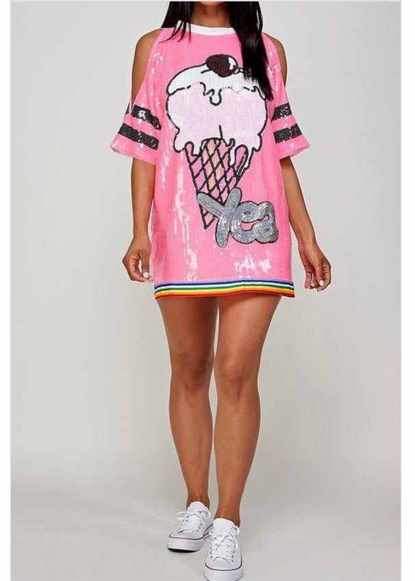 SJ Style Ice Cream Top (Pink) T56302