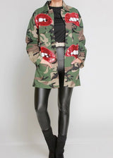 Sjk Fashion Sequins Camo Jacket (Camo) JA39226