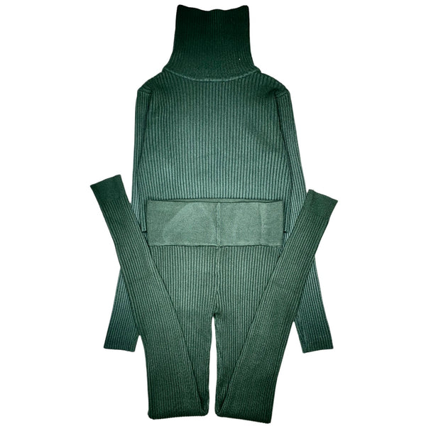 Daisy Turtleneck Set (Olive)