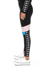 Kappa Authentic Football Eshu Leggings (Black/Blue/Pink) 3116LVW