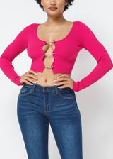 Hera Collection Safety Pin Top (Fuschia) 22520