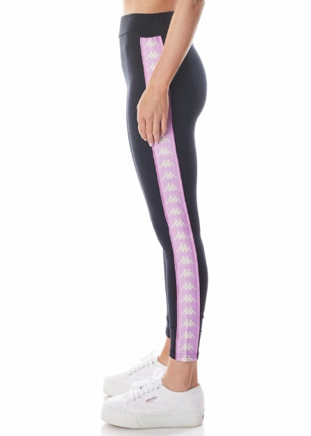 Kappa 222 Banda Anen 2 Leggings (Black Smoke/Violet) 311E57W-D3A