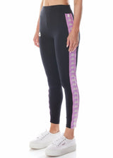 Kappa 222 Banda Anen 2 Leggings (Black Smoke/Violet) 311E57W-D3A