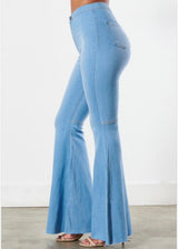 Vibrant Flare Jeans (Light Stone) P1651