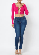 Hera Collection Safety Pin Top (Fuschia) 22520