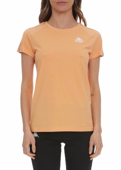 Kappa 222 Banda Brefan T Shirt (Peach/White/Pink Blush) 34125XW